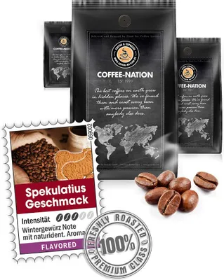 Produktbild von Kaffee SPEKULATIUS aromatisiert von Coffee-Nation, 500g Bohnen