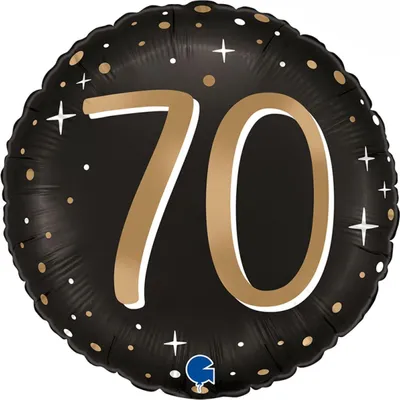 Produktbild von 18"/Ø46cm Folienballon "Sparkling Black" | #70