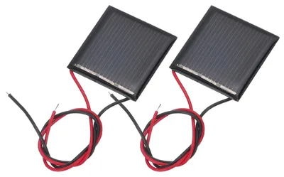 Image de 2 panneaux solaires miniatures, 1,5 V, 0,09 W, 60 mA, 30 mm x 30 mm