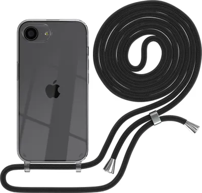 Produktbild von EAZY CASE Handykette mit Hülle für Apple iPhone 16e Backcover Handykette, zum Umhängen in Schwarz
