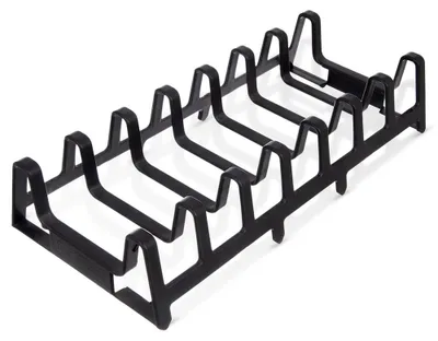 Image de Support pour couvercles et assiettes - Rangement - Plastique - 30 x 14 x 6 cm - Noir
