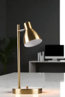 Produktbild von Opviq, Hochwertige Tischlampe (E27, 40W) Gold, Metallkörper, IP20, 43 cm