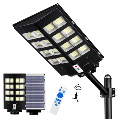 Solar-Standleuchte 300.000 lm, 6500 K, IP67, mit Fernbedienung