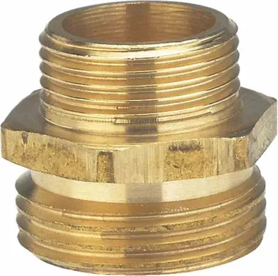 Produktbild von Reduzier-Messing-Gewindenippel 33,3mm (G 1") > 26,5mm (G 3/4")
