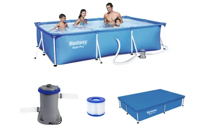 Immagine prodotto di Piscina Bestway Family - 300 x 201 x 66 cm - Struttura in metallo - Telaio in acciaio - Blu - Con accessori