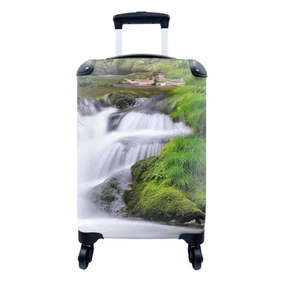 Produktbild von MuchoWow® Koffer Handgepäck Trolley Rollkoffer Kleine Reisekoffer mit 4 Rollen - Wasser - Natur - Wasserfall - Cabin Size < 55x40x23 cm & 55x40x20 cm - Fotokoffer - Kabinenkoffer - Boardgepäck - Reise-Box - Reisekoffer - Reisegepäck - Koffer mit Bild - Trolley für Kinder