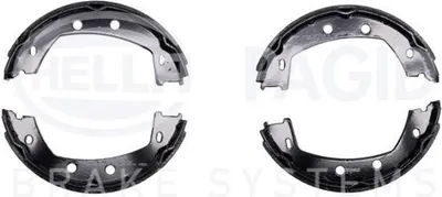 Produktbild von HELLA 8DA 355 050-801 Handbremsbeläge für LAND ROVER Freelander 2 SUV (L359) Handbremse 185mm