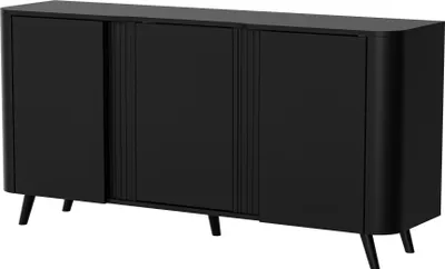 Produktbild von Furniture24 Sideboard 151 X 75 X 39 Cm Kommode Volare 3 Türiger Schwarz