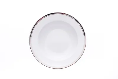 Produktbild von Sabina, tiefer Teller, platinfarbener Streifen, Leander, 22,5 cm