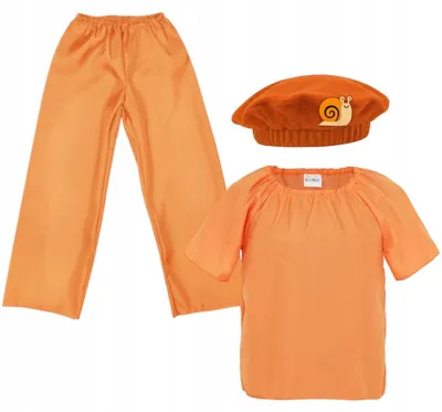 Produktbild von Kinderkostüm Schnecke Set Orange 146-158cm