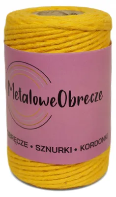 Produktbild von MetaloweObrecze Makramee Kordel Gelb 2mm 60m