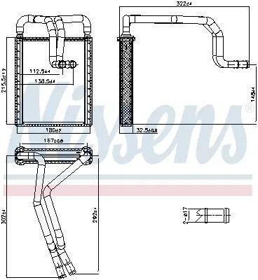 Produktbild von NISSENS 707326 Wärmetauscher Innenraumheizung Kühler für HYUNDAI TUCSON (JM)