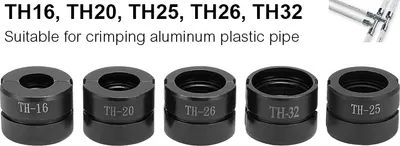 Produktbild von Crimpwerkzeuge für Aluminium-Kunststoffrohre, TH16, TH20, TH25, TH26, TH32, TH16 20 25 26 32mm
