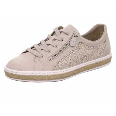 Produktbild von Rieker Antistress Sneaker Heywood, Schnürschuh mit Zierreißverschluss, leicht, flexibel, Beige