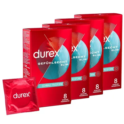 Produktbild von Durex Gefühlsecht Slim Kondome 4 x 8 Stück
