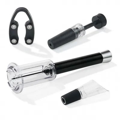 Produktbild von Genius Weinöffner Set (4 Teile) bestehend aus Folienschneider, Weinöffner, Ausgießer und Flaschenverschluss; A32028