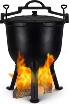 Image de Goulache en fonte Goulasch Gulaschtopf 15L Kazan Jagdgusskessel Dutch Oven Brunbeste Bb-2665