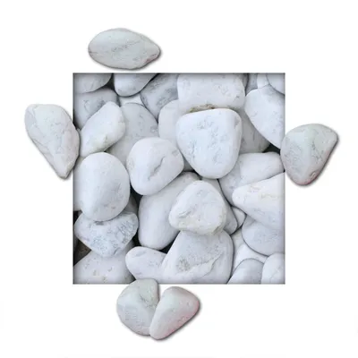 Produktbild von 25 kg Marmorkies Carrara Weiss Körnung 60/100 mm direkt vom KiesKönig®