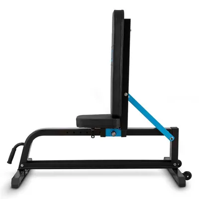Image de CAPITAL SPORTS Banc de musculation Adjustar pliable - banc d'entraînement avec dossier à 7 angles, banc incliné avec assise inclinable, capacité de charge : max. 300 kg, cadre en acier, facile d'entretien, noir-bleu