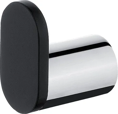 Produktbild von Nimco Nava - Bademantelhaken, schwarz matt / chrom NA 28054