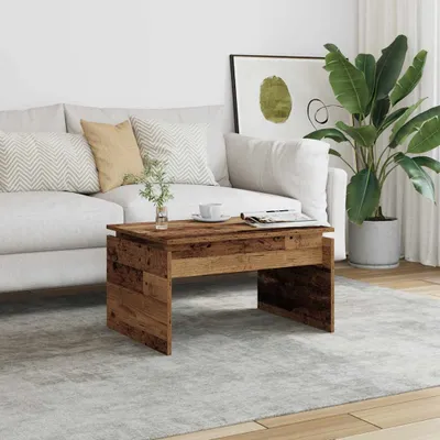 Image de Maison Exclusive - Table basse aspect bois ancien 68x50x38 cm Matériau dérivé du bois