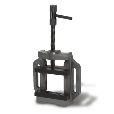 Produktbild von EBERTH Maschinenschraubstock aus Grauguss und Stahl, Backenbreite 125mm, Max. Spannbreite 100mm, Maschinenschraubstock zur Befestigung auf Bohrmaschin