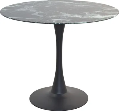 Produktbild von Esszimmertisch - Esstisch ø 90 cm Marmoroptik schwarz