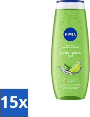 Produktbild von NIVEA - Duschgel - Lemongras & Oil Care - Glattes & erfrischendes Hautgefühl - 500 ml - Vorteilspack - 15 Stücke
