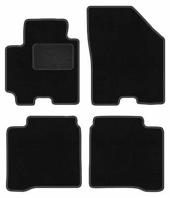 Imagen del producto de Alfombrillas de moqueta para Suzuki Baleno II desde 2015 (hatchback) – juego de 4 piezas, negras, a medida – Wielganizator LUX
