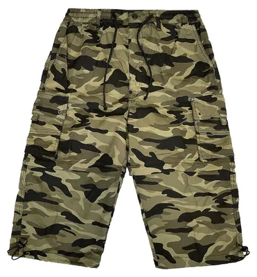 Obrázok produktu pre YSROMA Ľahké bermudy na zips s maskáčmi a vreckami Veľkosť: M