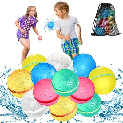 Produktbild von Solidchoice – Wiederverwendbare Wasserbomben aus Silikon, Set mit 12 Stück