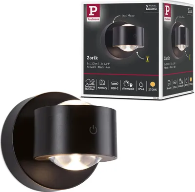 Obrázek produktu pro Paulmann LED akumulátorová nástěnná lampa Zorik
