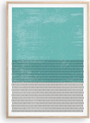 Produktbild von Gerahmtes Poster - Rahmen in heller Eiche - Abstraktion Modern Striche - 70x100 cm - Wand Bild - Wanddeko - Wandbilder - Kunstposter - Wandposter - Bilderrahmen - Bilder - P2NPA70x100-4639