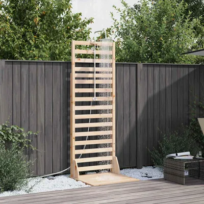 Produktbild von Outdoor-Dusche 225 cm Massivholz Kiefer und Edelstahl Natur - Poolzubehör c4124