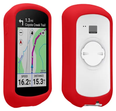Produktbild von kwmobile Hülle kompatibel mit Garmin Edge Explore 2 - Silikon GPS Fahrrad Case Schutzhülle - in Rot