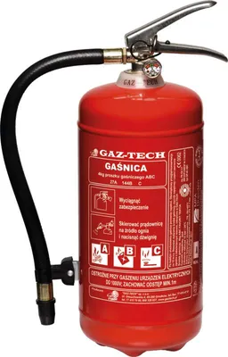 Produktbild von Pulverfeuerlöscher mit Halterung GP4 4kg ABC/E 1kV