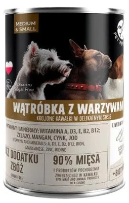 Zdjęcie produktu dla Mokra karma dla psa PetRepublic wątróbką warzywa 400 g