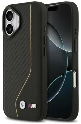 Obrázek produktu pro Pouzdro BMW M Carbon Line & Logo MagSafe pro iPhone 17 - žluté