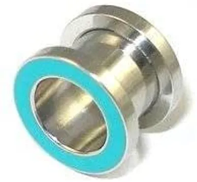 Immagine prodotto di Ohr Flesh Tunnel Stahl Piercing a vite Motiv Aqua - 12mm