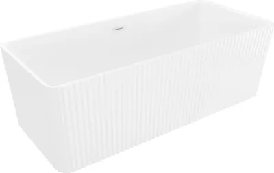 Immagine prodotto di Mexen Nila vasca da bagno freestanding rigata 170 x 75 cm, bianca, troppopieno bianco - 52841708000-20