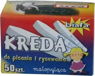 Produktbild von Schulkreide weiß quadratisch MAR BOR B4 50St.