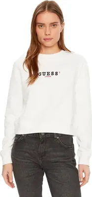 Produktbild von Guess Jeans Gj Crop Cn 3d Emb Sweatshirt Weiß L Damen Weiß L