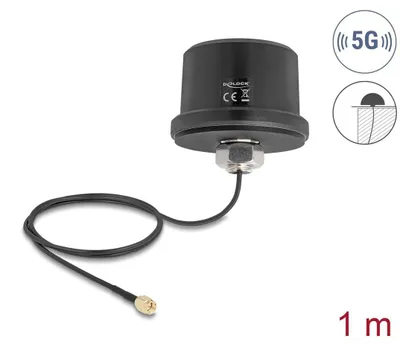Immagine prodotto di Antenne Delock 5G LTE GNSS WiFi 6, connettore SMA, 1.9 dBi, omnidirezionali