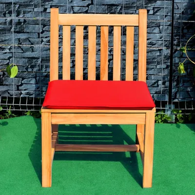 Produktbild von Teako Design Gartenstuhl Piceno Teakholz Massiv mit Sitzkissen Rot