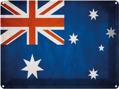 Produktbild von vianmo Blechschild 30x40 cm Flagge Australien Fahne Wappen