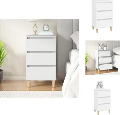Immagine prodotto di vidaXL Comodino bianco 40x35x70 cm materiale legno - Comodini