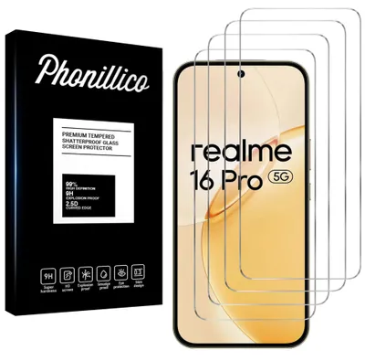 Produktbild von Hartglas für  Realme 16 Pro 5G [4 Stück] Displayschutzfolie Screen Protector Film Anti-Kratzer Glas Resistant Phonillico®