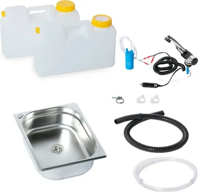Obrázok produktu pre 12V mini kuchyňa kempingová kuchynská bloková súprava drez 325x265x100mm Londýn pre Hymer VW