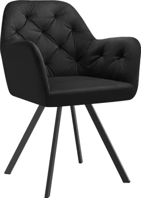 Produktbild von tectake® Drehbarer Samt-Armlehnstuhl Lucia gepolstert, mit Steppmuster 58 x 58 x 87 cm