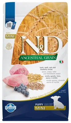 Zdjęcie produktu dla Farmina N&D Ancestral Grain Puppy Mini 2,5kg Sucha Karma Dla Szczeniąt Małych Ras Z Jagnięciną